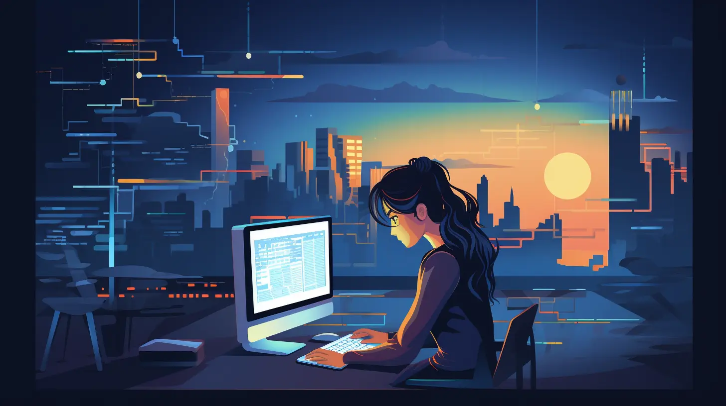 Developer at workstation
